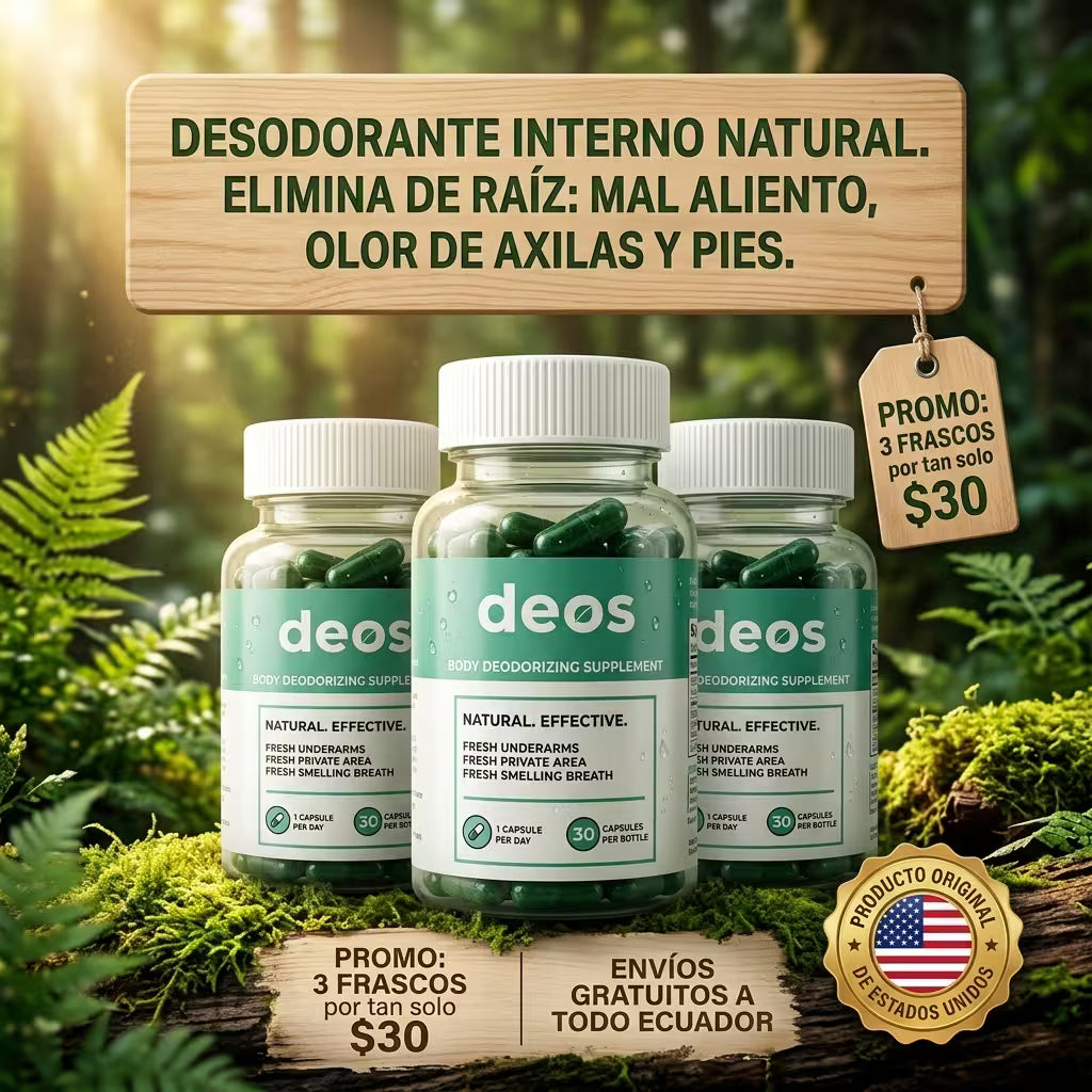 DEOS 30 Capsulas de Desodorante natural 🍃