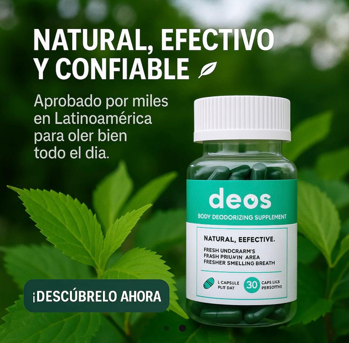 DEOS 30 Capsulas de Desodorante natural 🍃